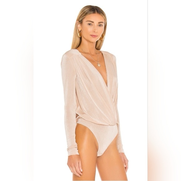 Intimately Free People Turnt Long Sleeve Bodysuit Womens XS BlossomPearl Shimmer - Picture 3 of 11
